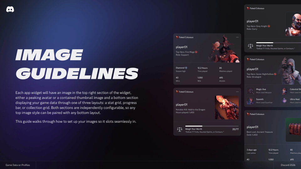Game Stats Widget Image Guidelines