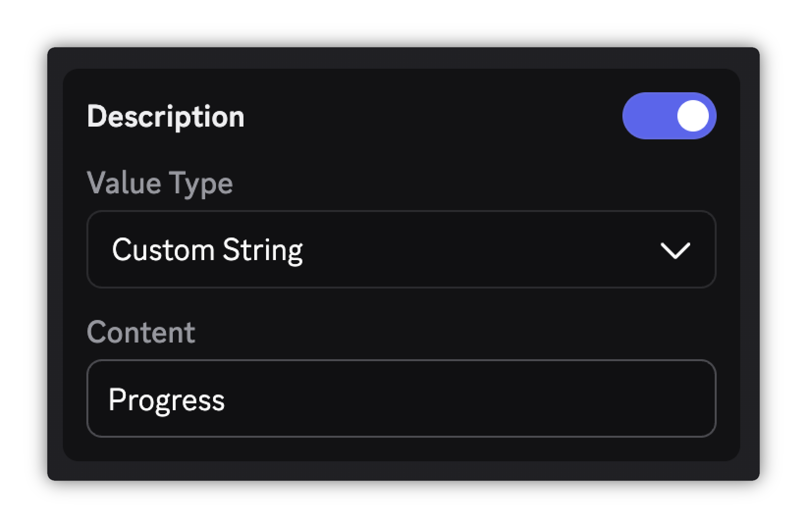Description toggle toggled on