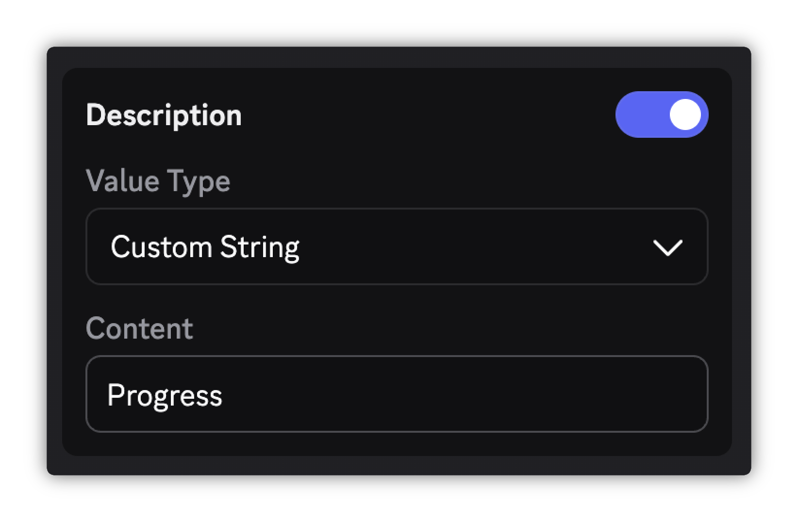 Description toggle toggled on