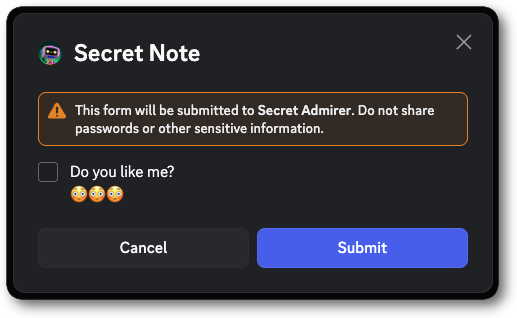 Example of a modal with a Checkbox