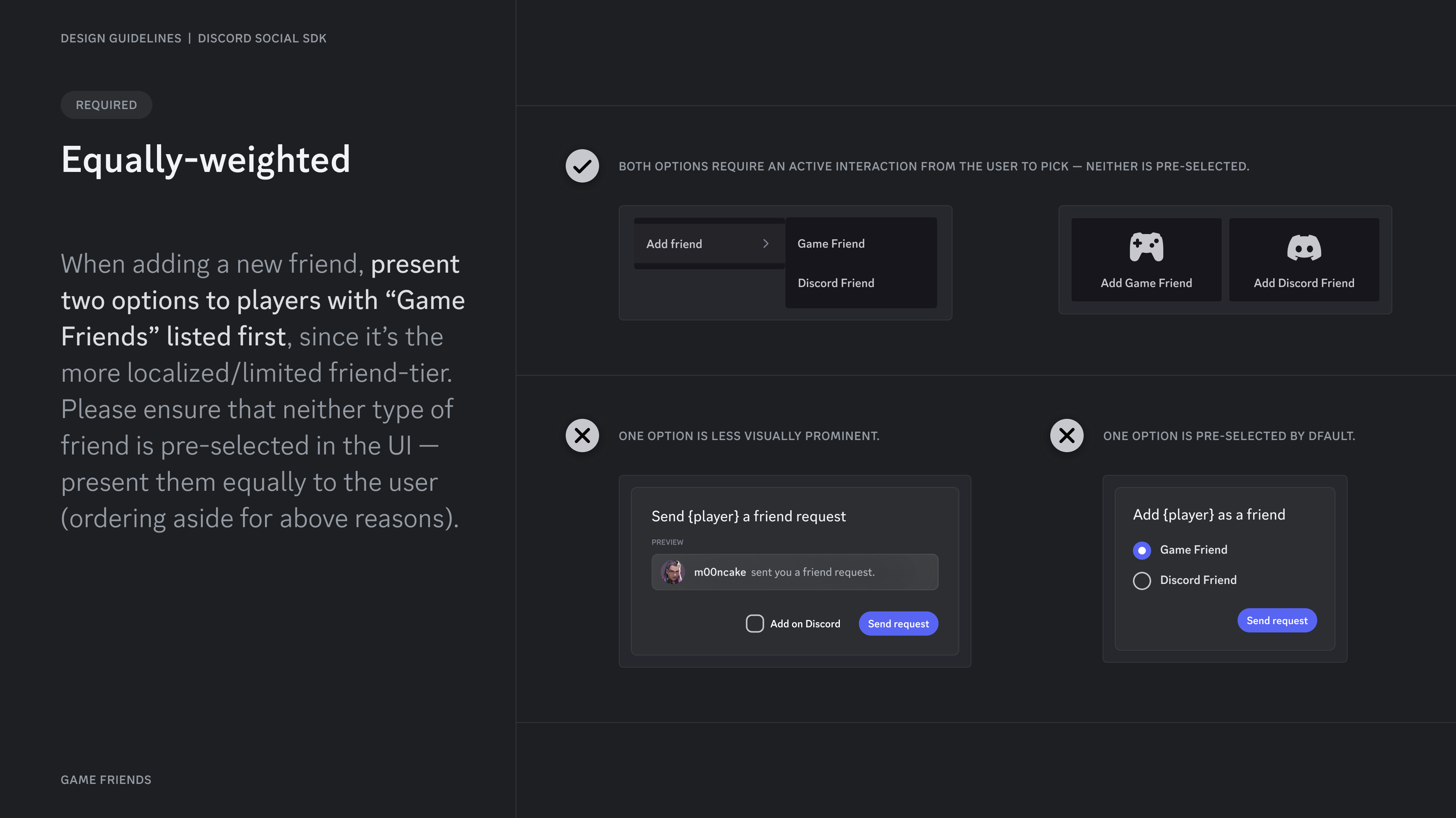 Equally-weighted friend options