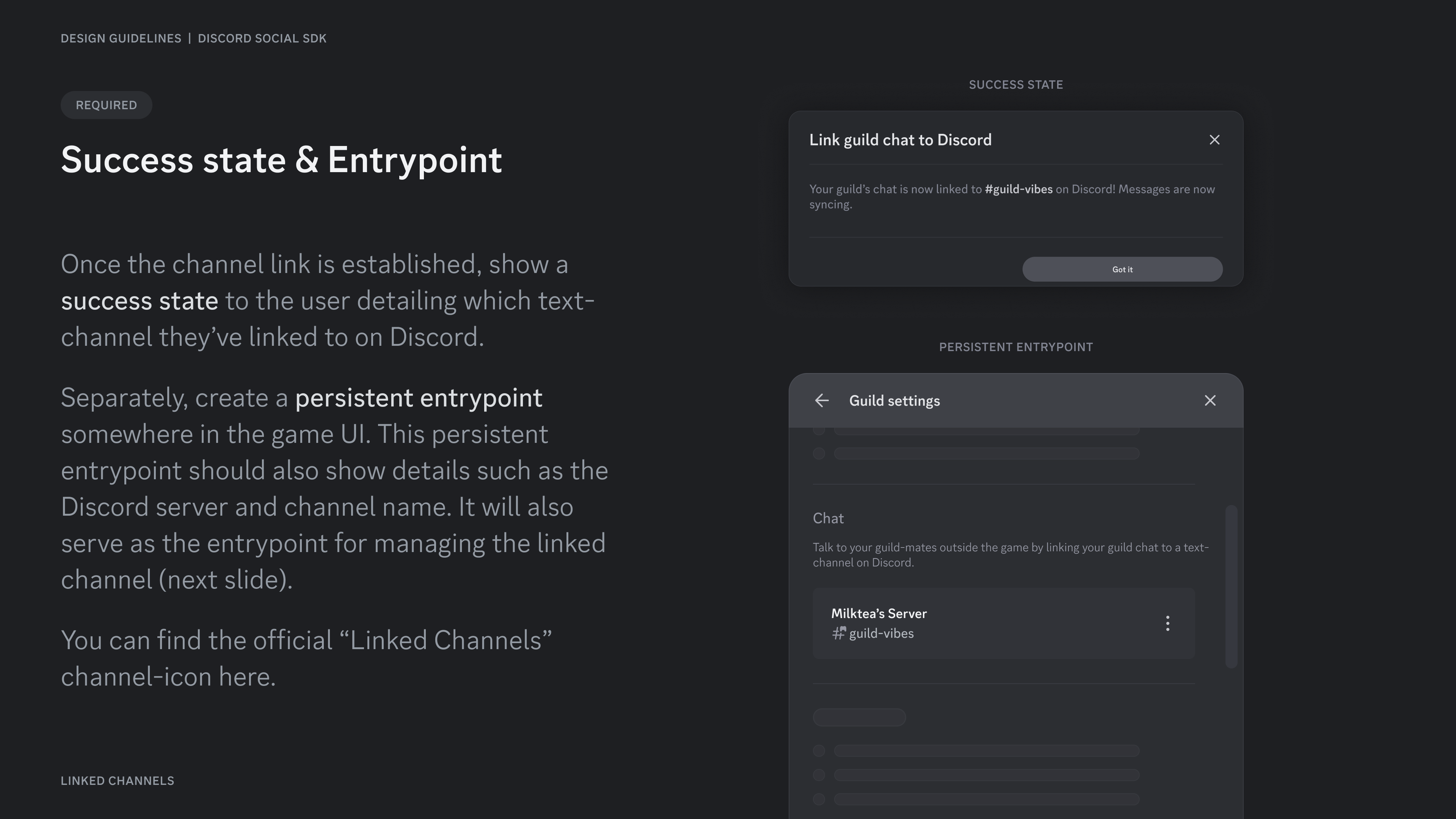 Success state & Entrypoint