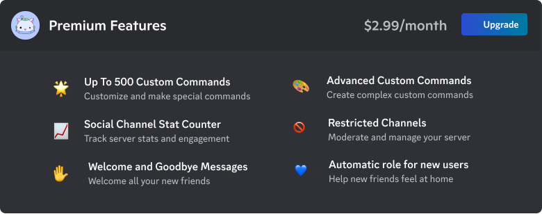 Example of SKU benefits