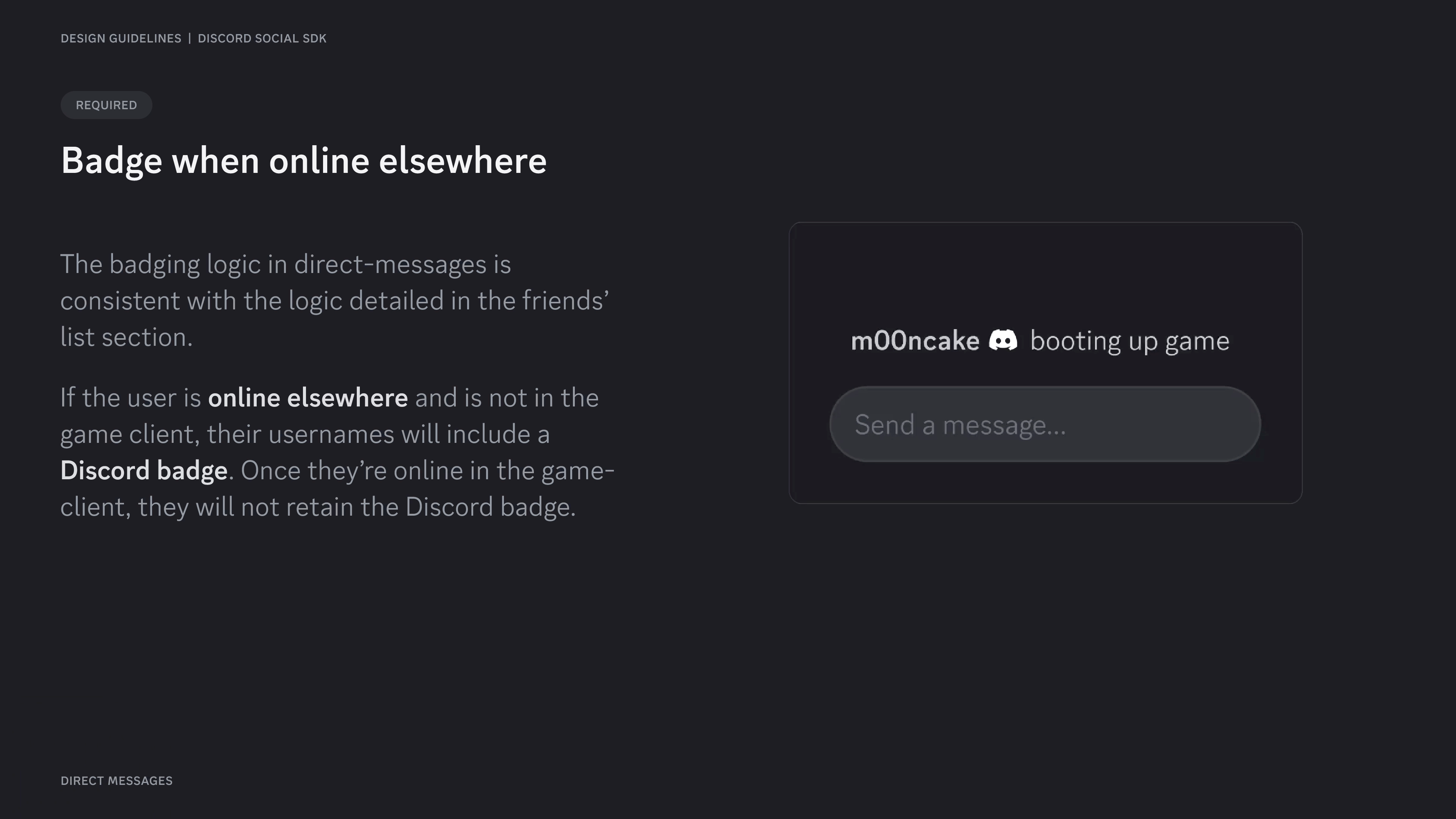 Badge when online elsewhere