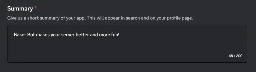 Poorly-written app Summary on the App Directory tab