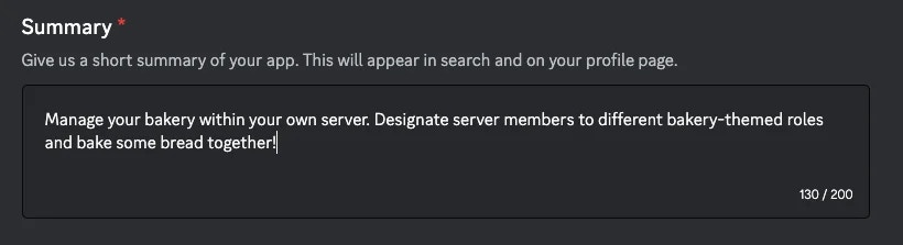 Well-written app Summary on the App Directory tab