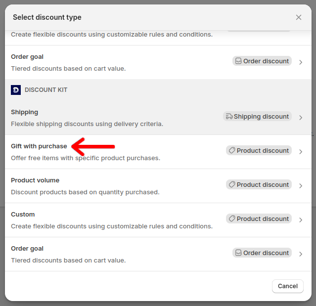 Select gift with purchase image