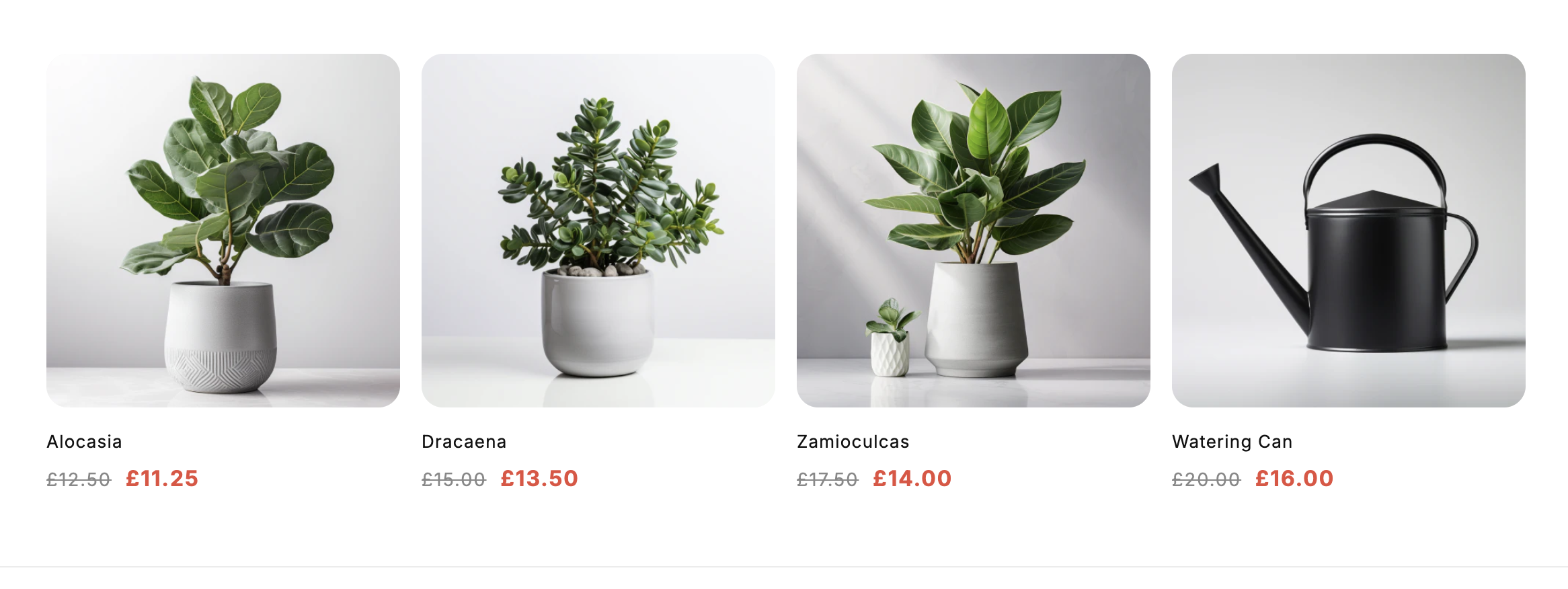 Product pricing showing original price crossed out in gray and sale price in red