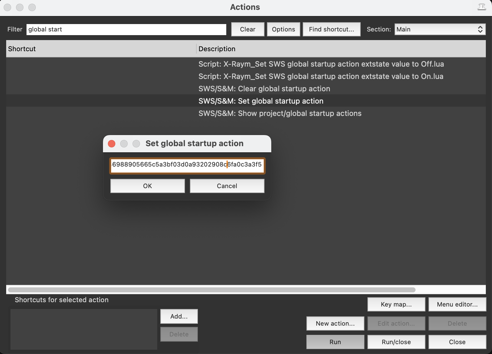 Assigning the reagent_bridge as the global startup action