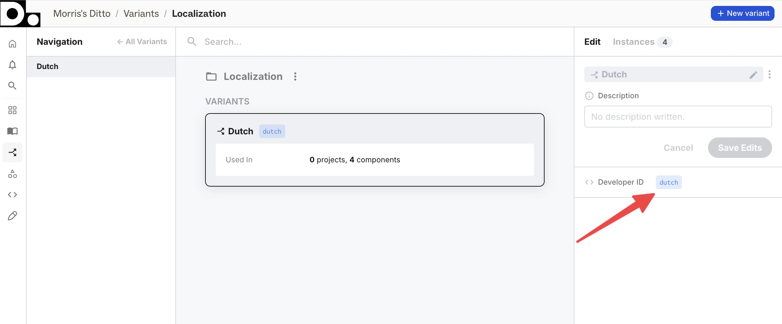 Variant Developer ID