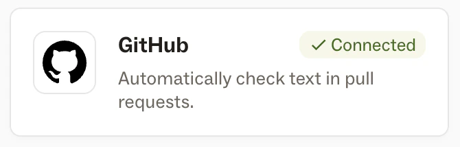 GitHub integration successful install card