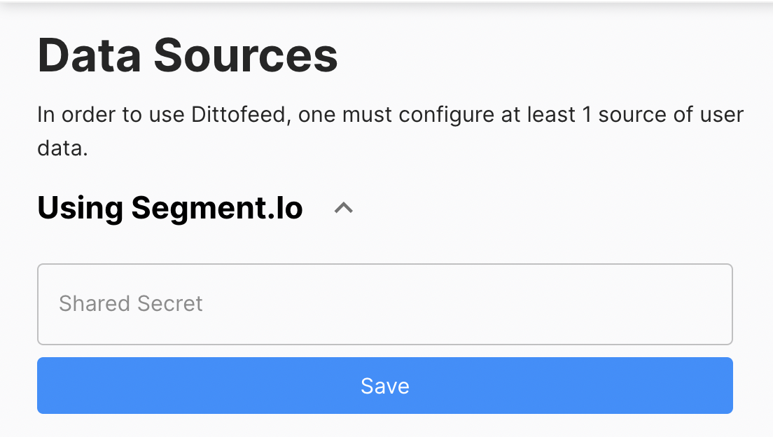 Dittofeed Segment Shared Secret