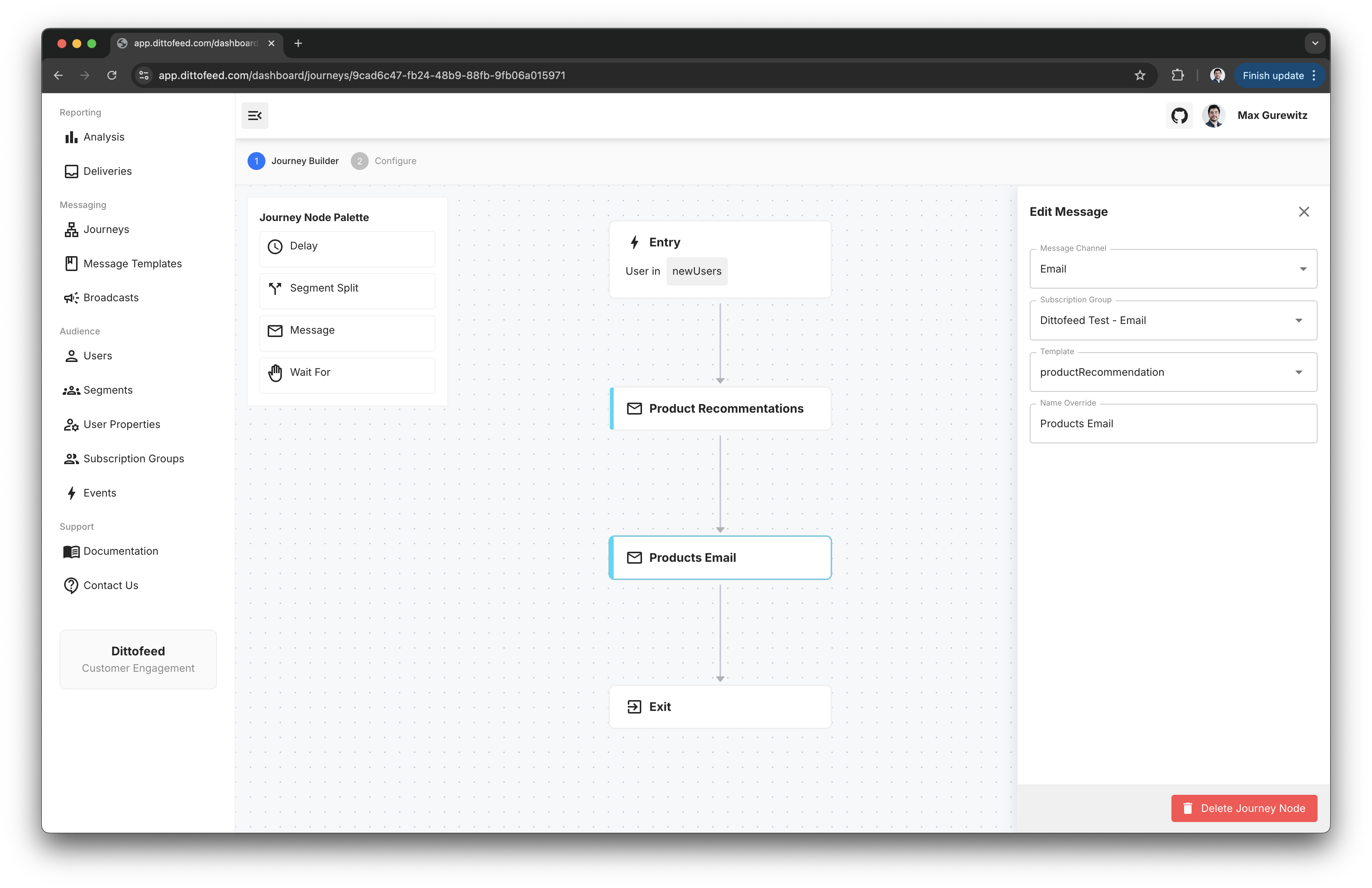 Recommendations Journey