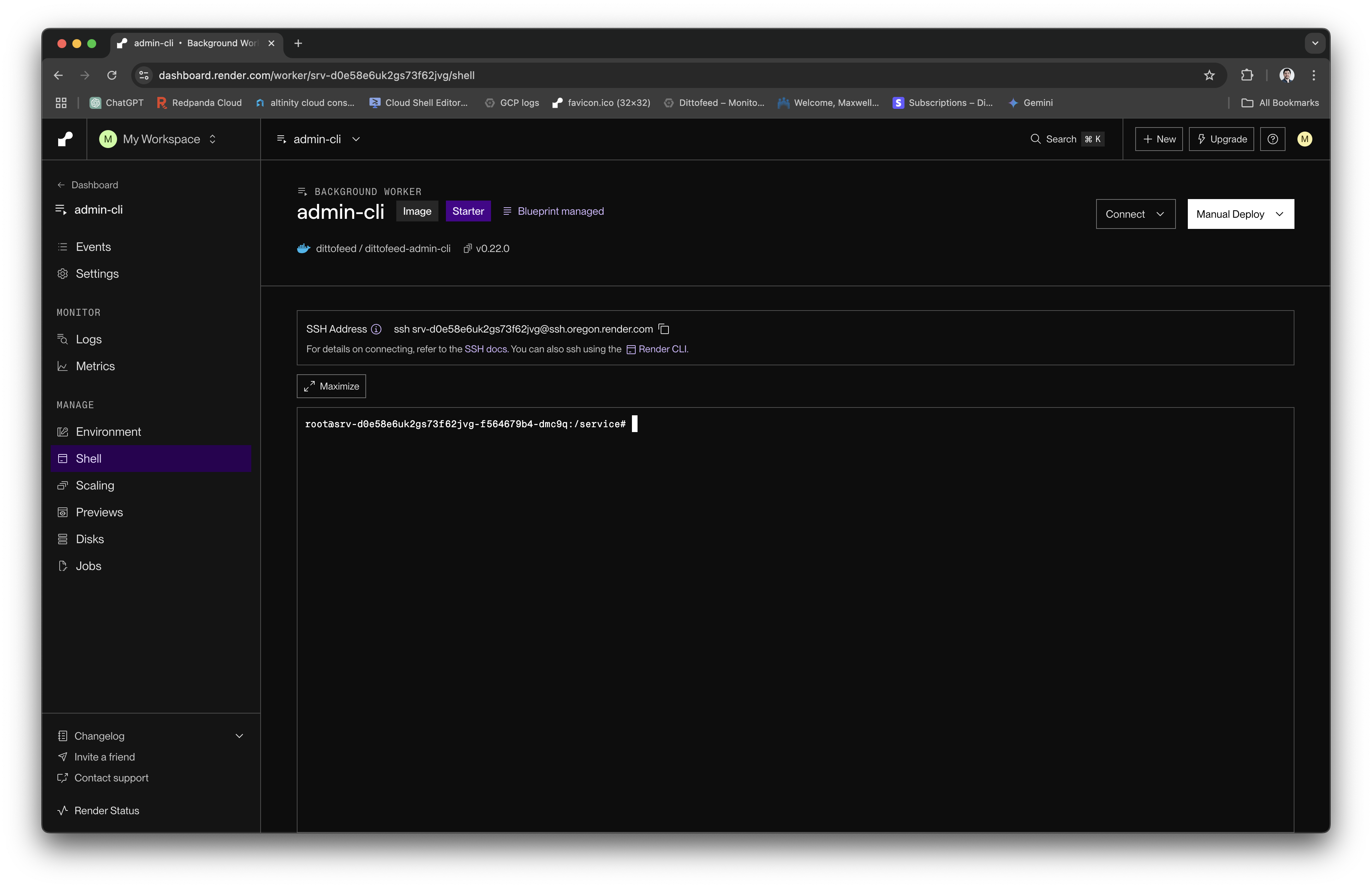 Render Admin CLI