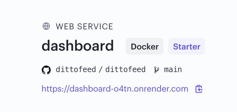 Render Dashboard Url