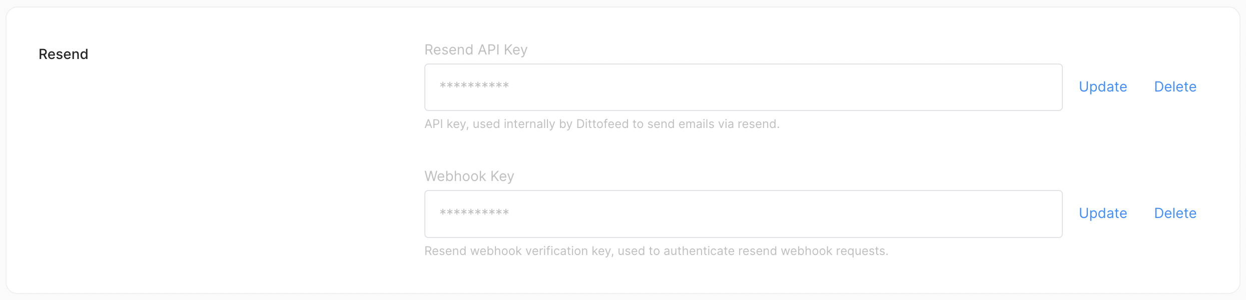 Resend Config