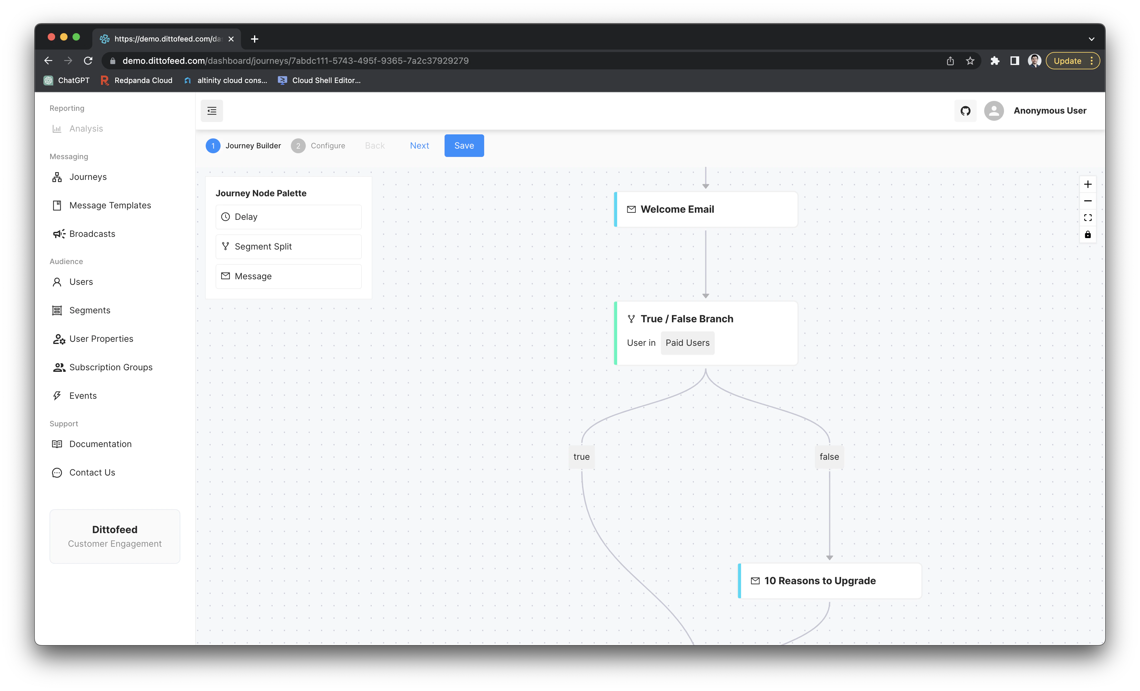 Segment Split Journey