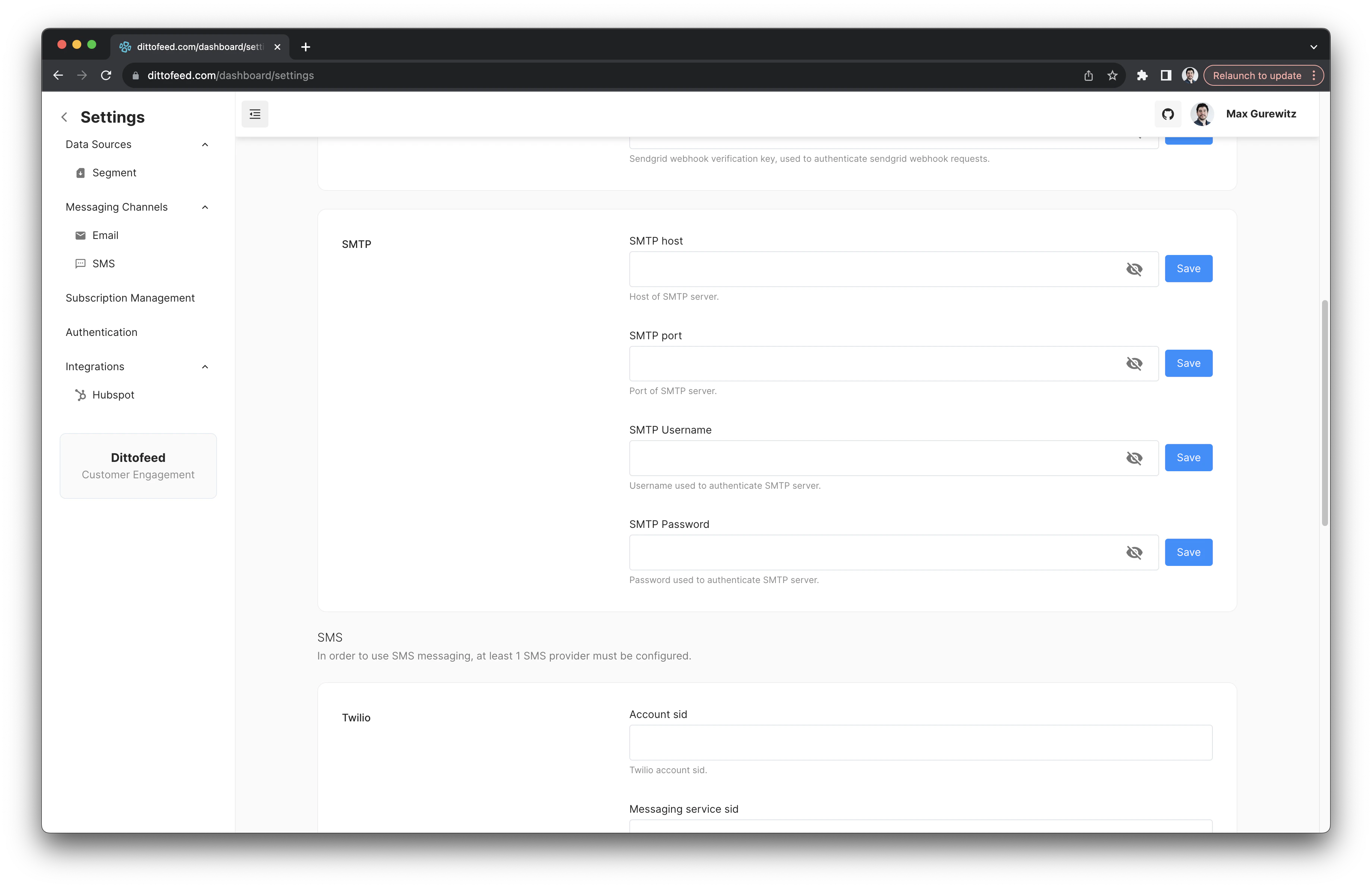 SMTP Config