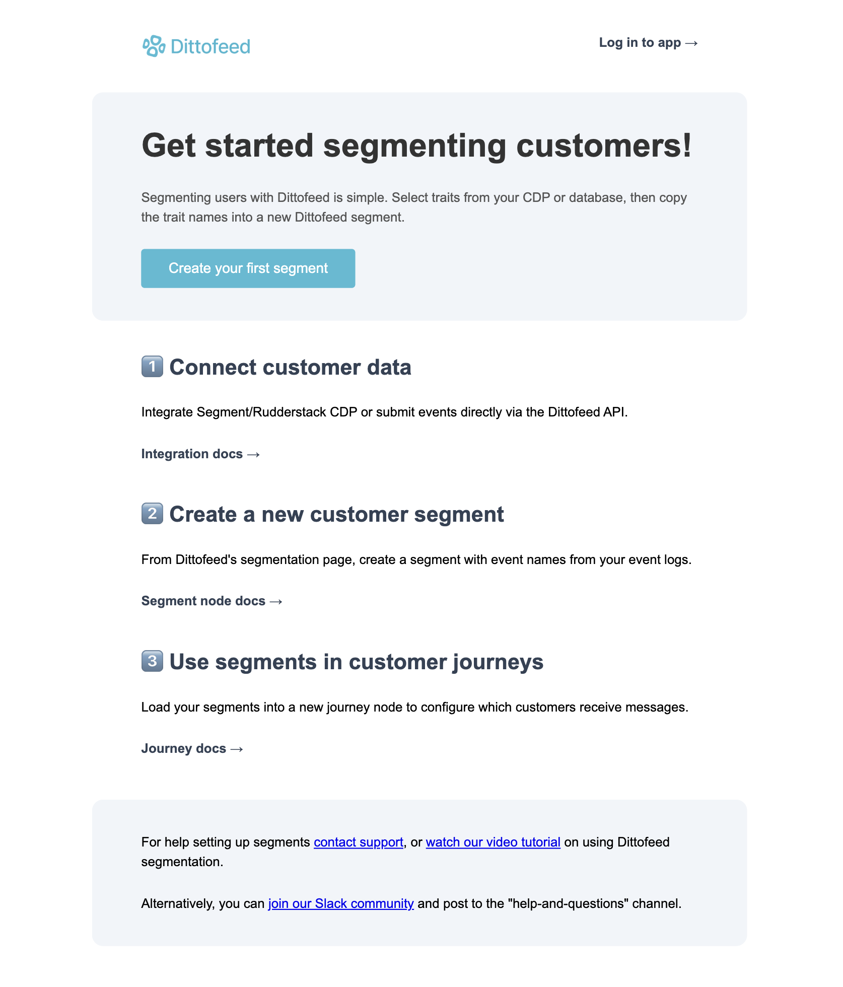 Free MJML Email Templates - Dittofeed