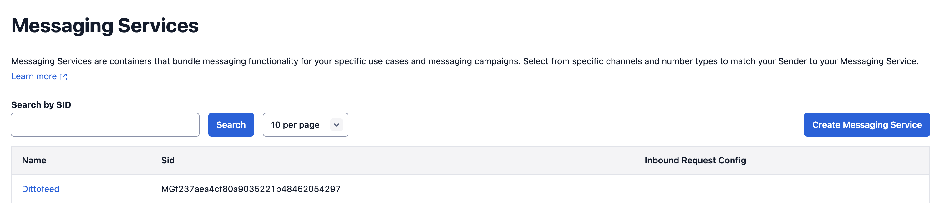 Twilio Messaging Service