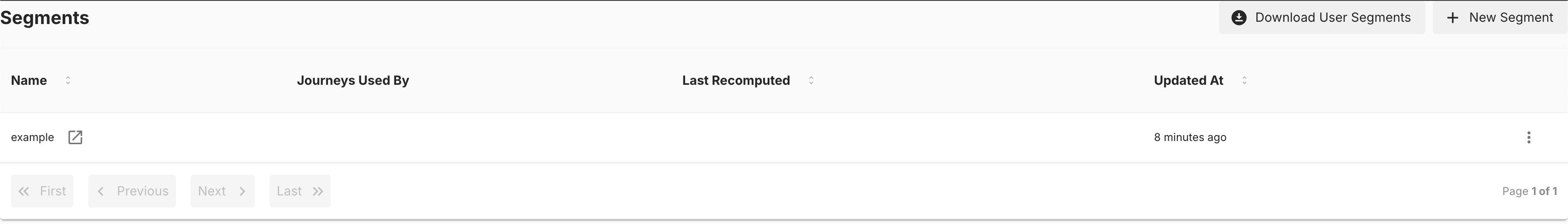 Embedded Segments Table