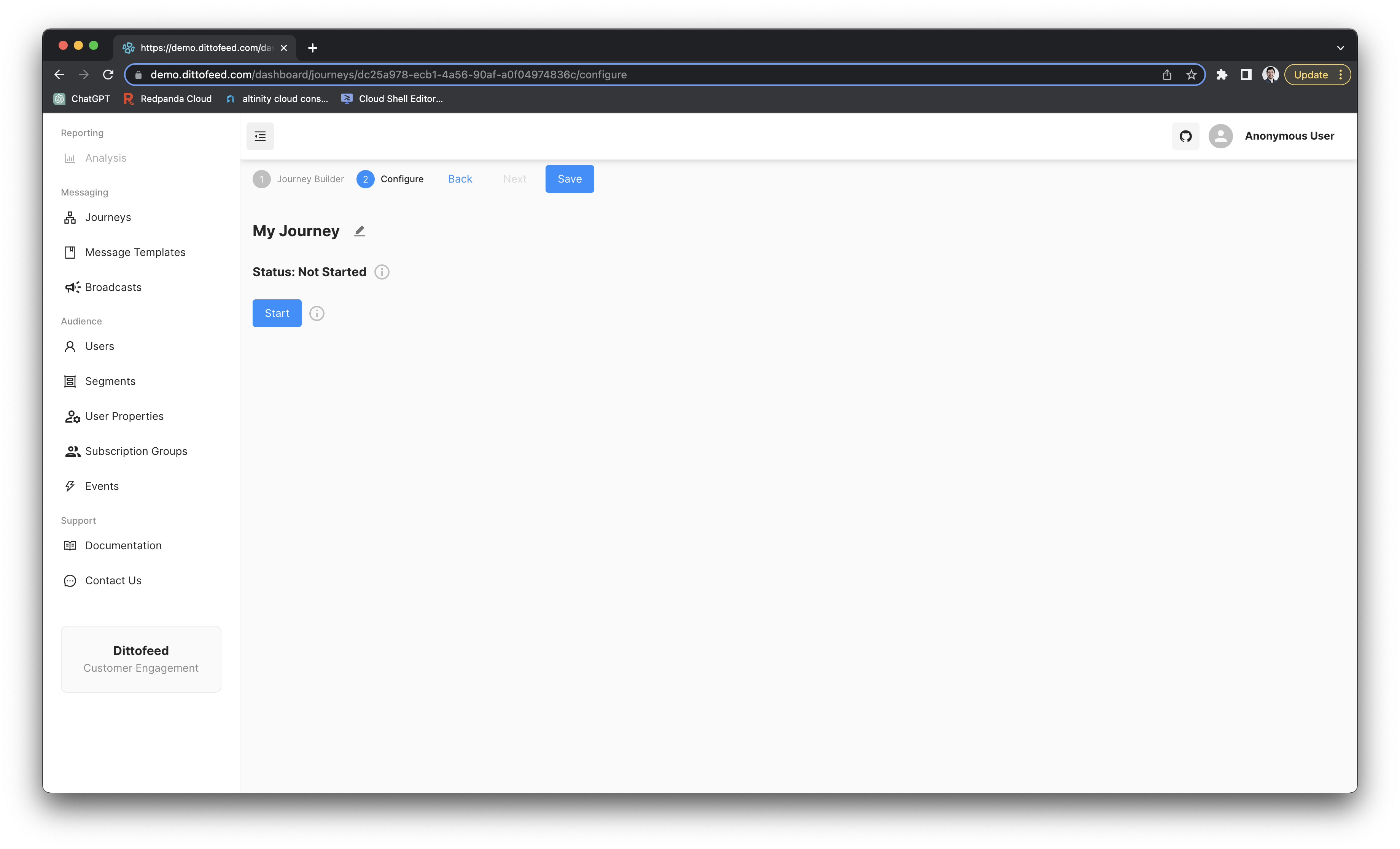 Journey Configure