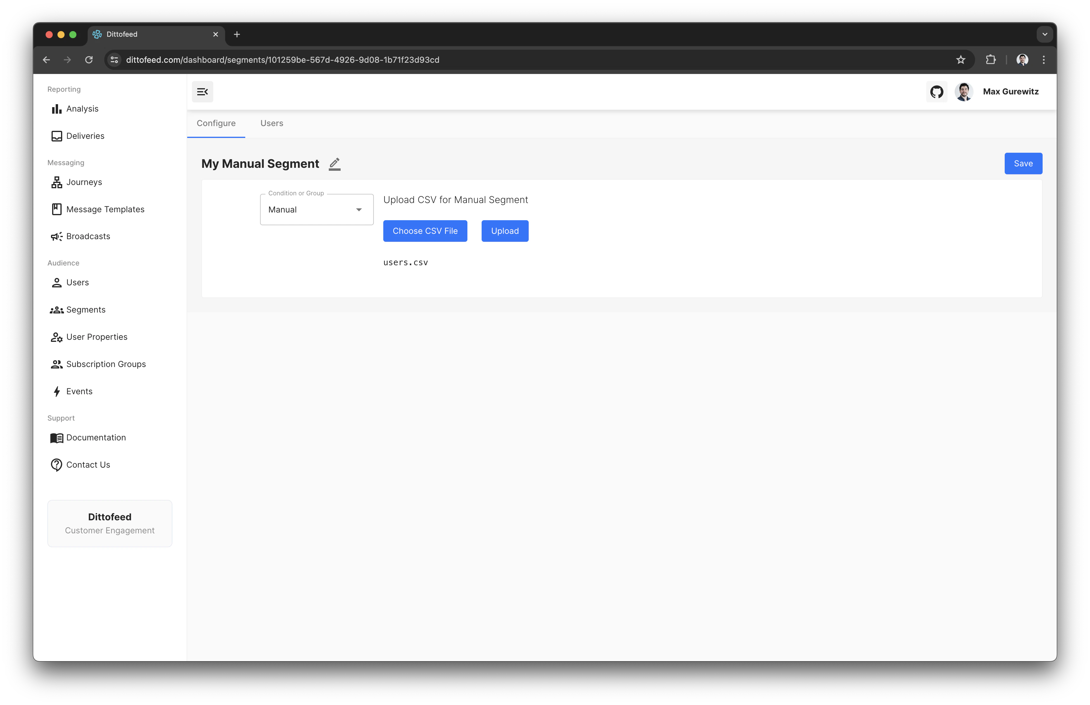 Manual Segment Example
