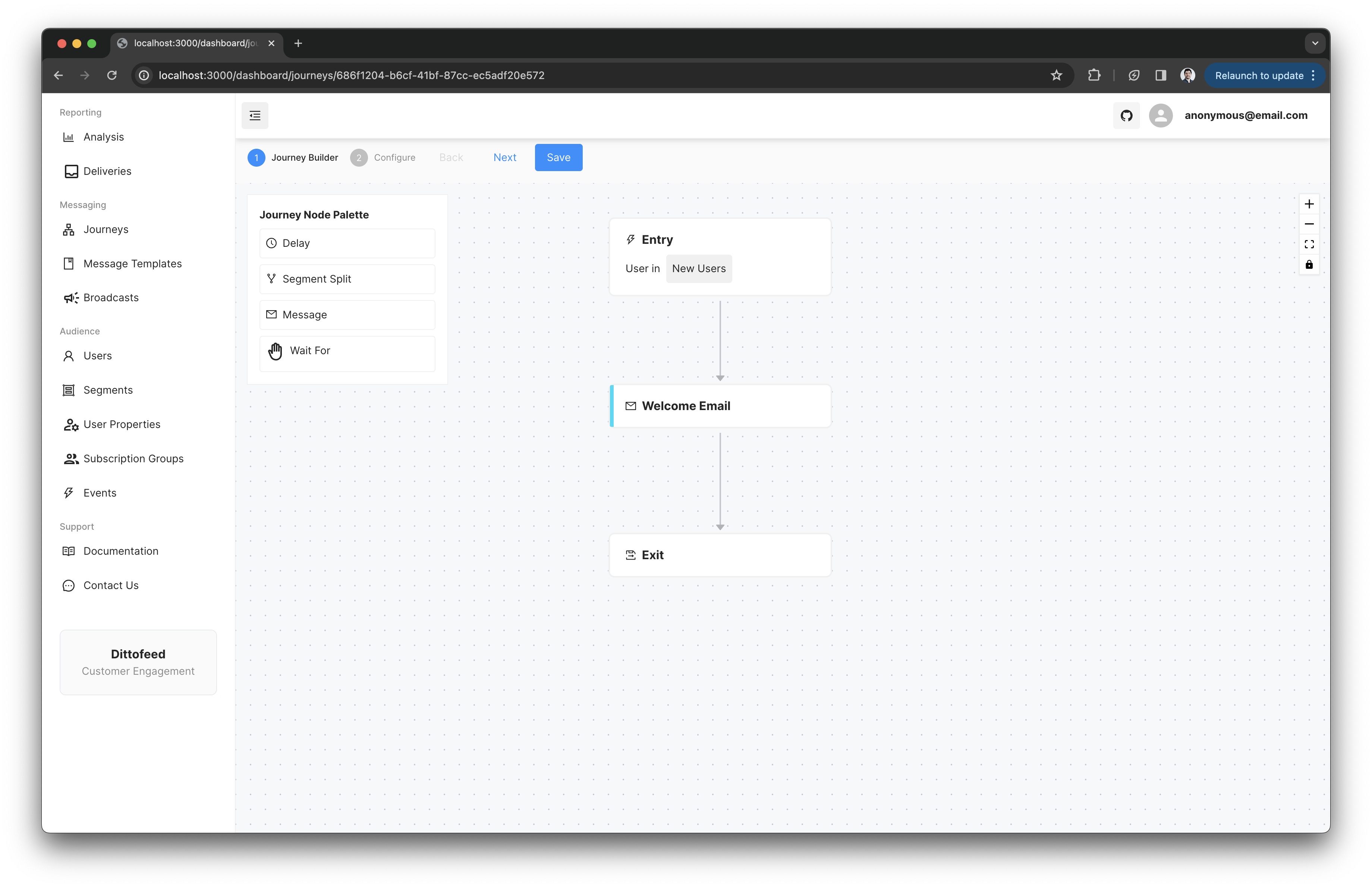 Minimal Welcome Journey