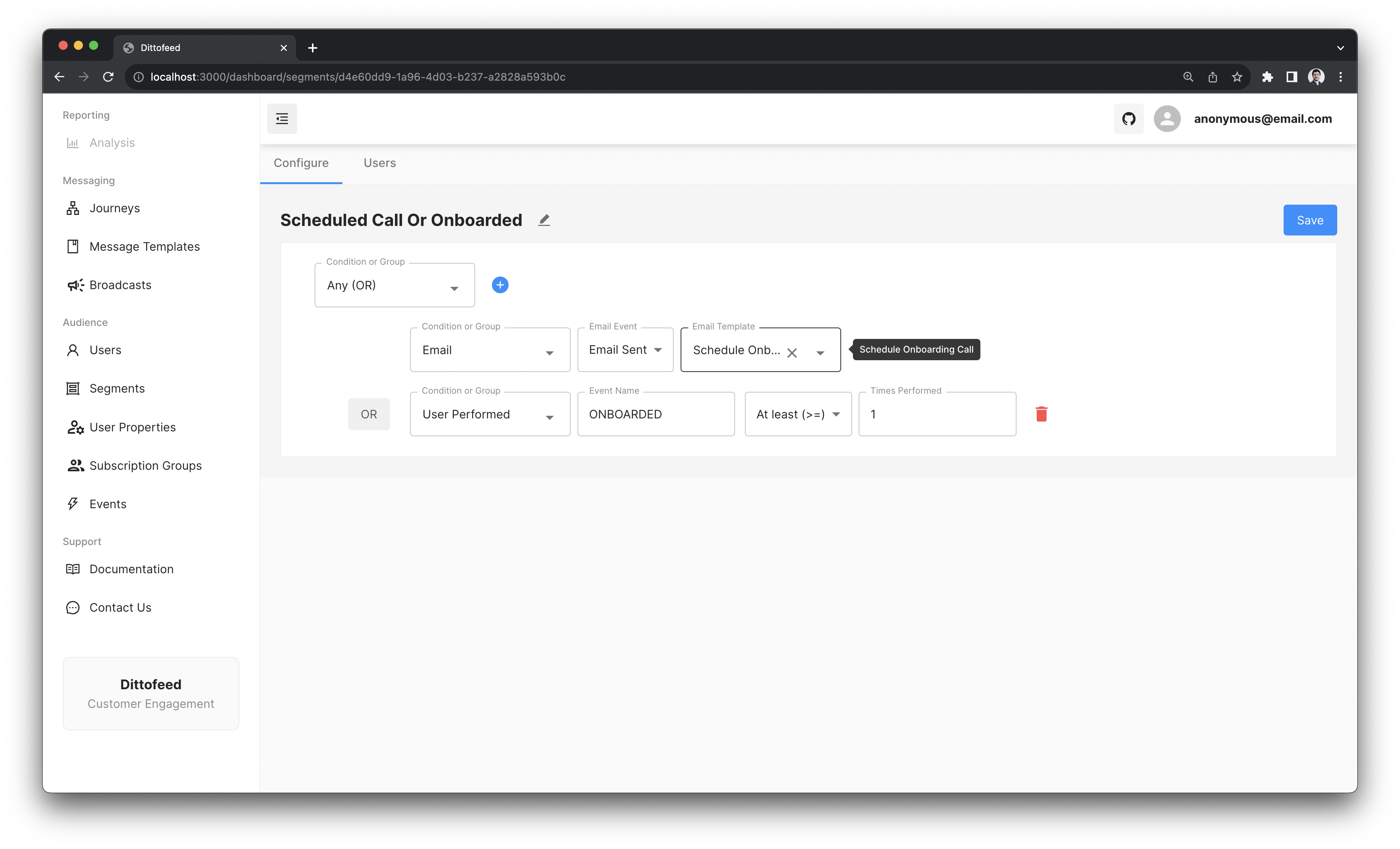 Or Segment Example