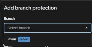 Selecting a branch from the Branch dropdown