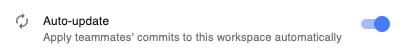 Diversion's Desktop App Workspace's Auto-Update Toggle