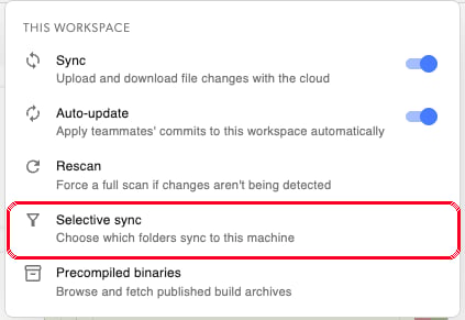 Diversion's Desktop App Selective Sync