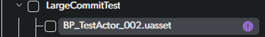 Soft lock indicator next to a file in the tree view