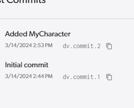 Commit list