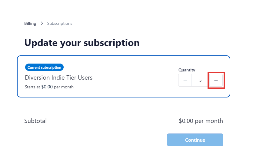 Setting the number of user seats