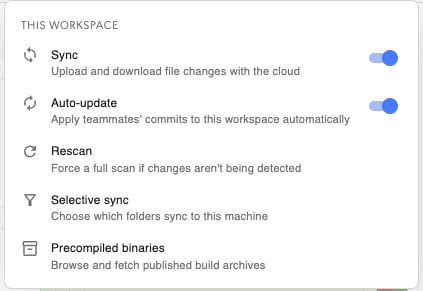 Open settings