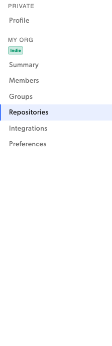 Repositories ページ
