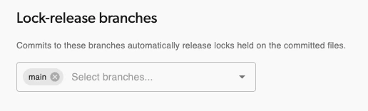 Auto-release branch configuration in repository settings
