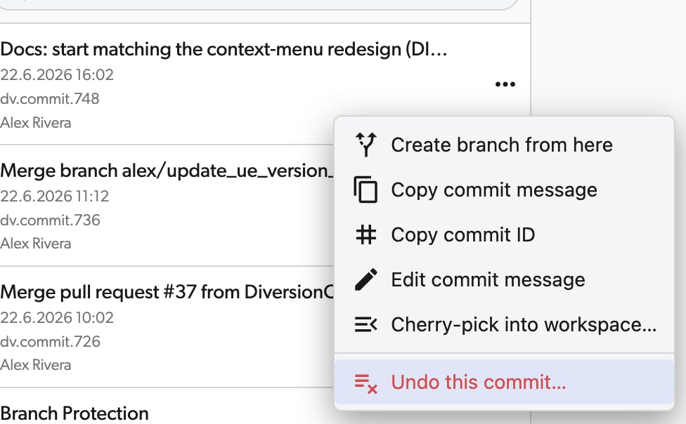 Undo commit