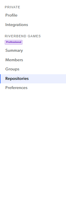 Repositories page