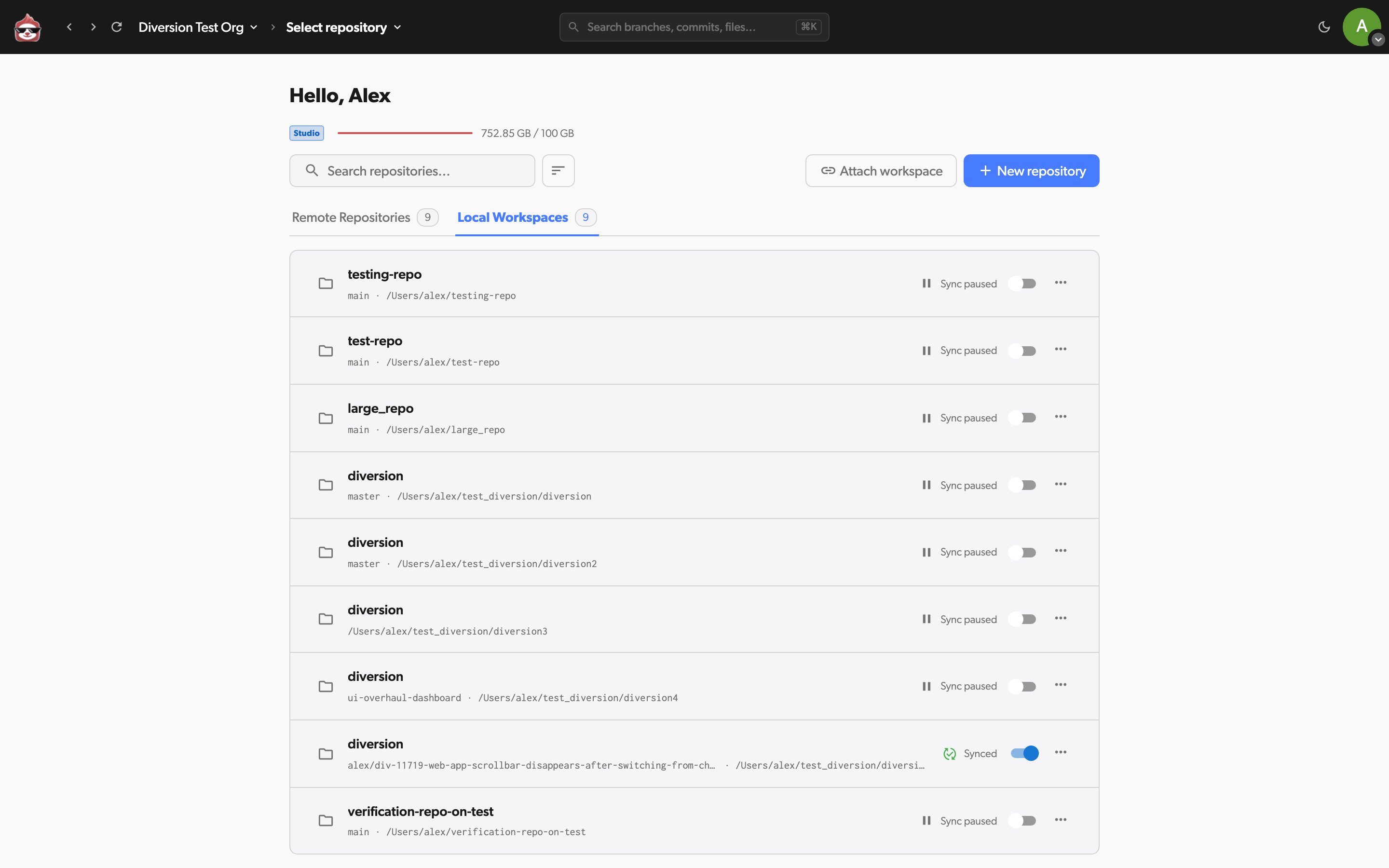 Diversion Dashboard