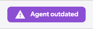 Workspace header badge reading Agent outdated