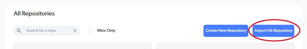 Import repo button