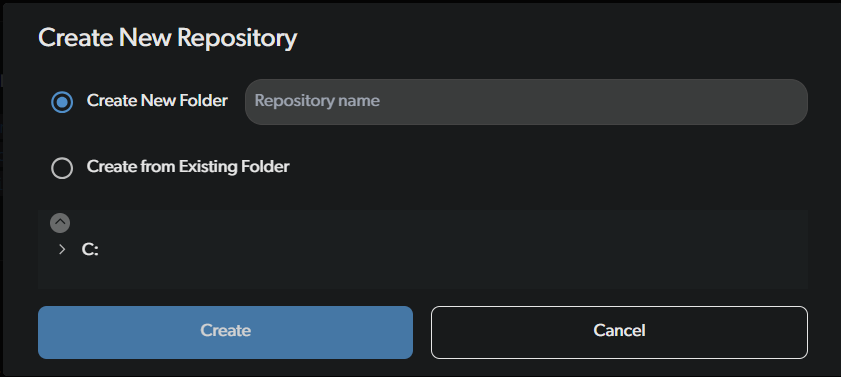 Create a folder for the repo