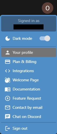 Profile button