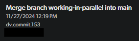 A successful merge commit