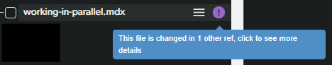 The merge warning icon