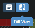 Diff view in the main panel