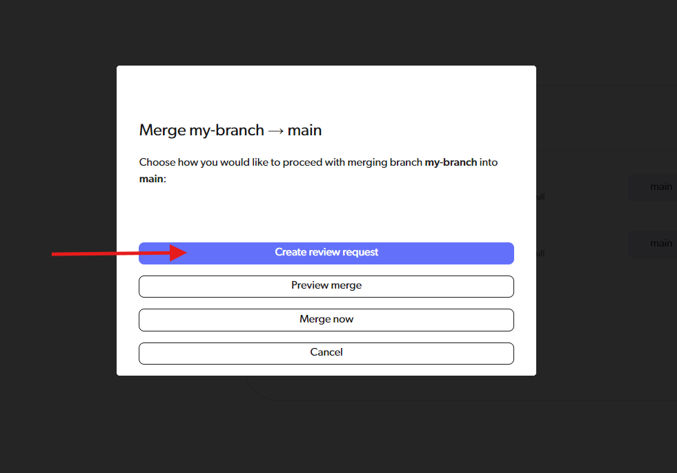 Create review request