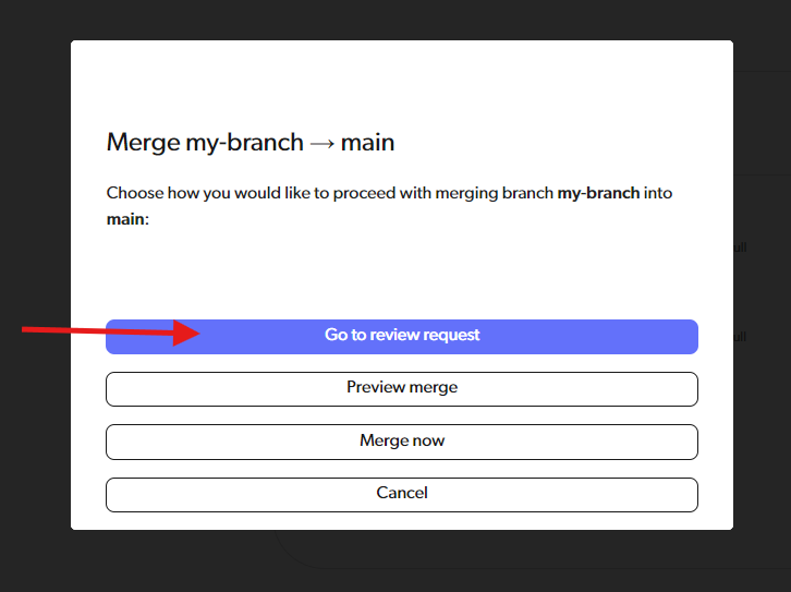 Go to review request
